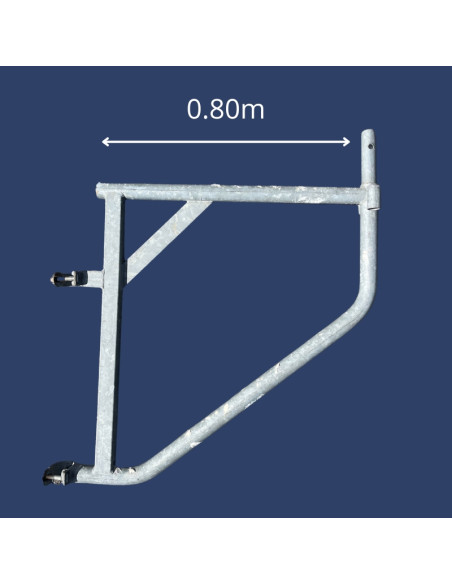Console de déport 0.80m - Tube rond - Avec manchon avec douilles à colliers - Occasion