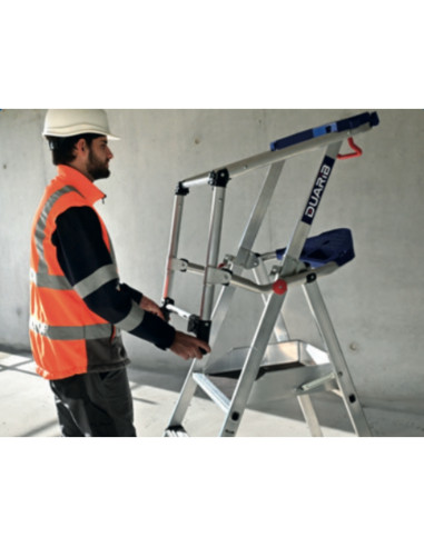 Plateforme Fixe 7 marches - F7 PERFORM - mise en place garde-corps