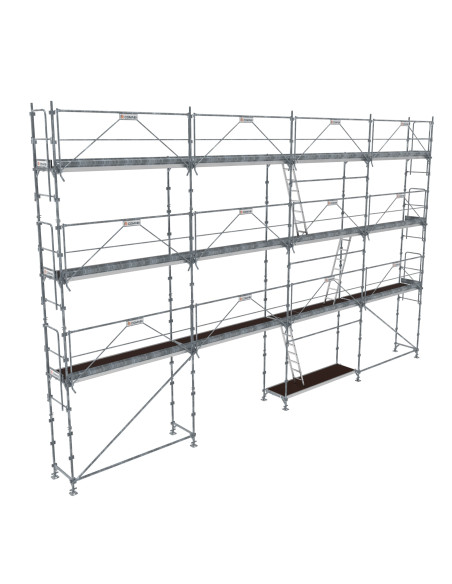Lot Échafaudage 104m² - MEDIUM FUSIO - R200 Acier - TUBESCA-COMABI