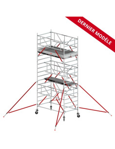 Échafaudage Roulant Large - RS TOWER 52-S - 1.35x1.85m - Hauteur Travail 6.20m - ALTREX