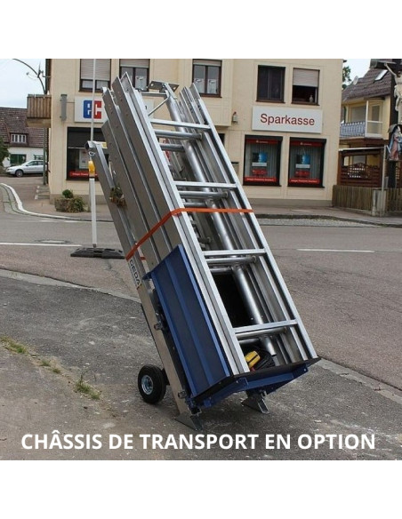 Colisage avec châssis de transport